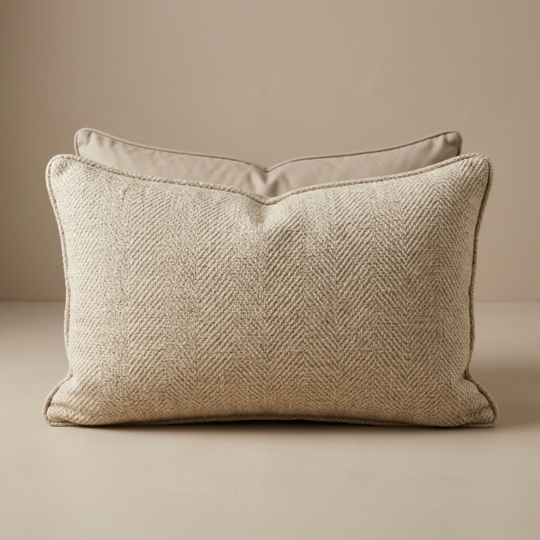 Woven Lumbar Decorative Pillow with Insert